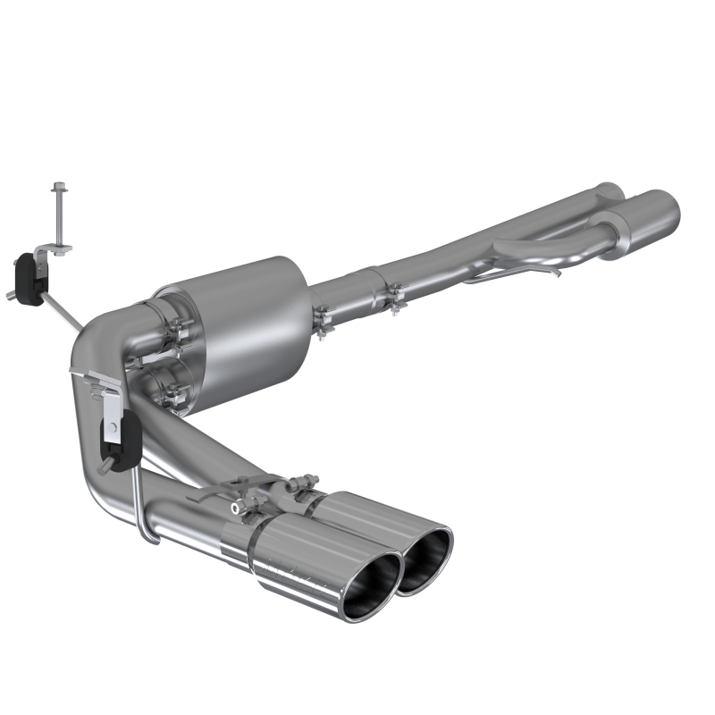 MBRP Armor Pro Series Exhaust System for 2019 Chevrolet Silverado 1500 and GMC Sierra 1500 – T304 Stainless Steel, Dual Side Exit with 4-inch Tips
