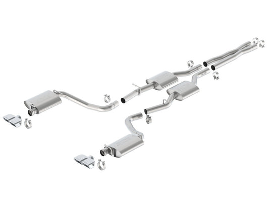 Borla S-Type Cat-Back Exhaust System for 2015-2023 Dodge Challenger R/T 5.7L V8 with Dual Rectangle Tips
