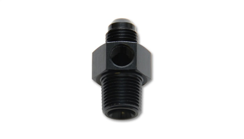 Vibrant -6AN Male to 3/8 inch NPT Male Union Adapter Fitting with 1/8 inch NPT Port