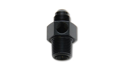 Vibrant -8AN Male to 1/4 inch NPT Male Union Adapter Fitting with 1/8 inch NPT Port