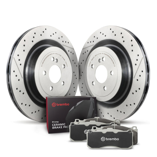 Brembo OE Rear Disc Brake Kit for Mercedes-Benz CLA45 AMG and GLA45 AMG - Part KT00484
