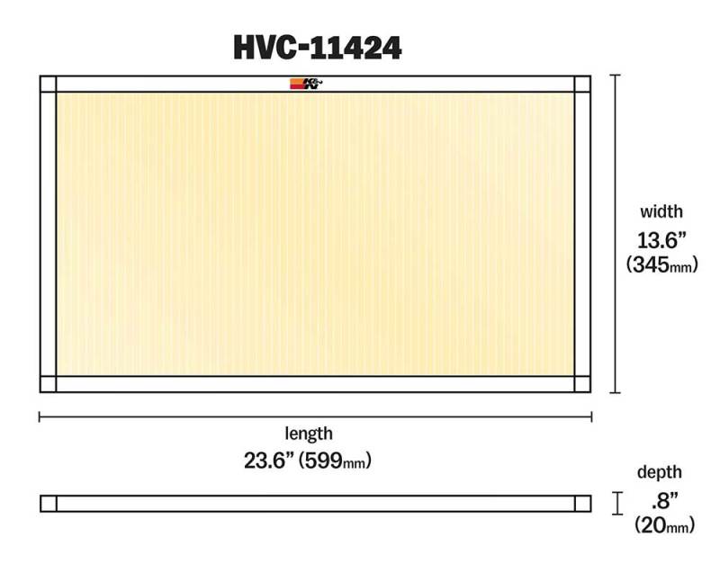 K&N HVAC Filter 14 x 24 x 1 - Reusable Pleated Synthetic Air Filter with MERV 11 Rating