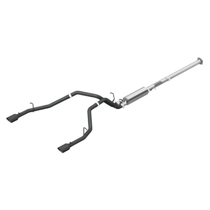 MBRP Armor BLK Series 2.5-Inch Cat Back Exhaust System for 2018 Ram 1500 Crew and Quad Cab - Black Coated
