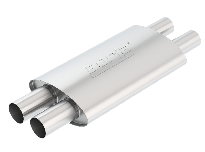 Borla 60561 Touring Muffler/Resonator for 2015-2017 Ford Mustang GT 5.0L - Dual Inlet and Outlet Performance Enhancement