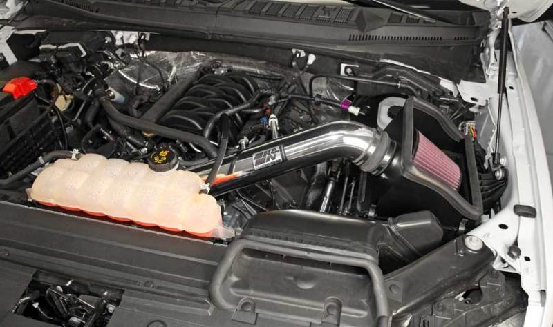 K&N Engineering High Flow Performance Cold Air Intake Kit for 2015-2016 Ford F-150 5.0L V8 - Part #77-2591KP
