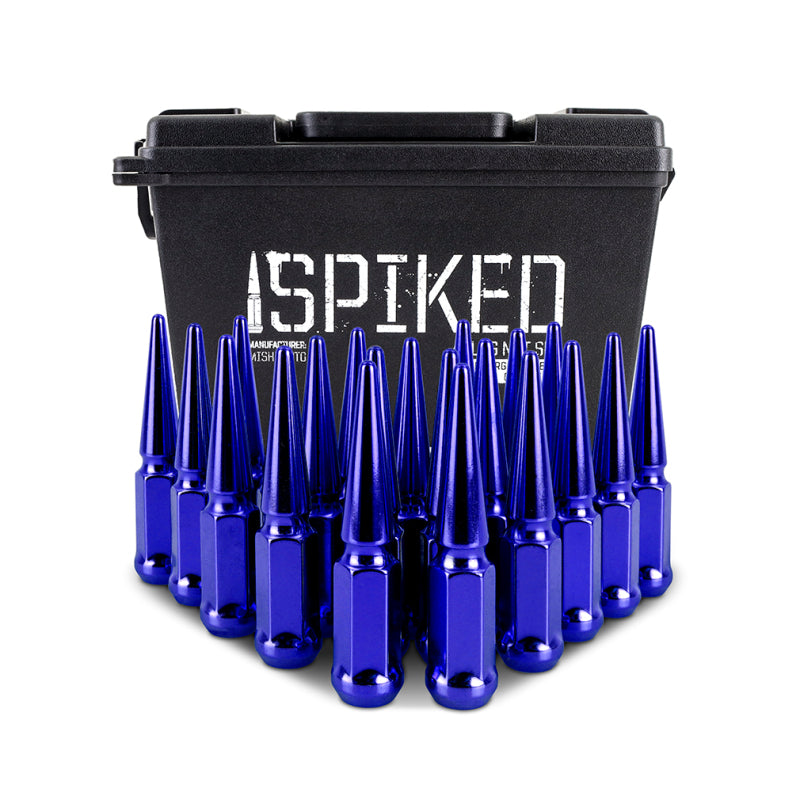 Mishimoto Steel Spiked Lug Nuts M12x1.5 – 20-Piece Blue Set for BMW Z3
