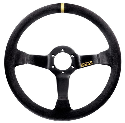 Sparco 015R325CSN Black Suede Steering Wheel for Automotive Performance and Comfort