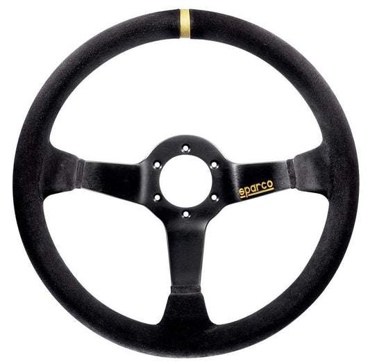 Sparco 015R325CSN Black Suede Steering Wheel for Automotive Performance and Comfort