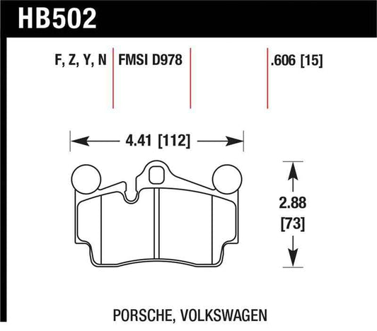 Hawk Porsche / Volkswagen HPS Street Rear Brake Pads