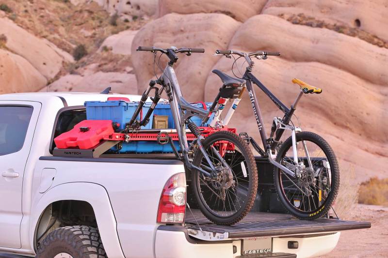 Fabtech FTS24263 Cargo Rack Bike Mount Kit for Jeep Gladiator and Toyota Tacoma