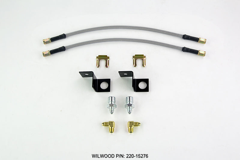 Wilwood Flexline Kit, 14 Inch -3 AN to M10-1.5 IF with 1/8 NPT 90 Degree Fittings