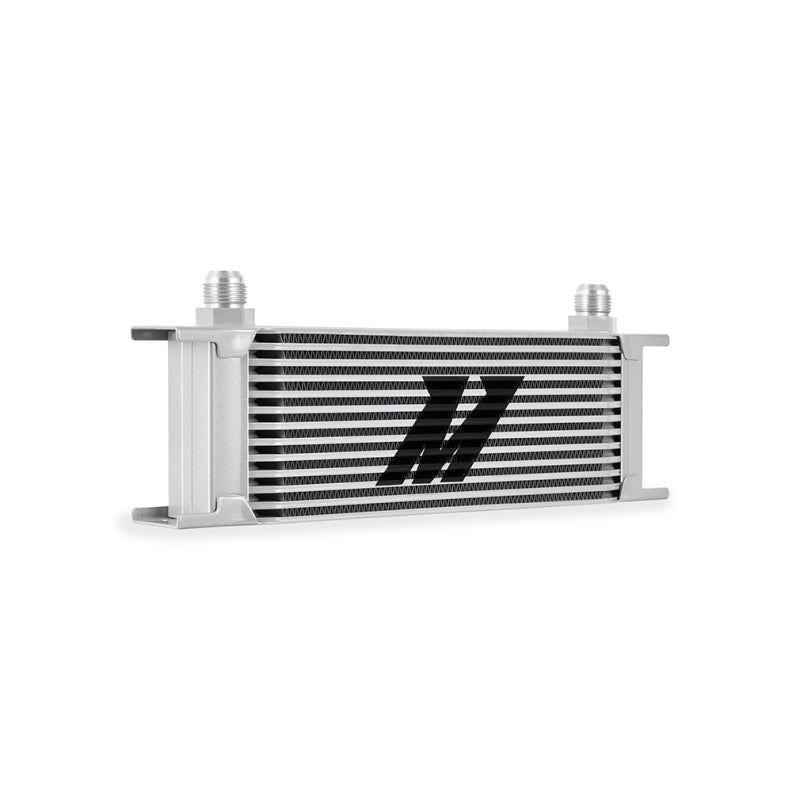 Mishimoto Universal Thermostatic Oil Cooler Kit 13-Row Silver - Part Number MMOC-U13TSL