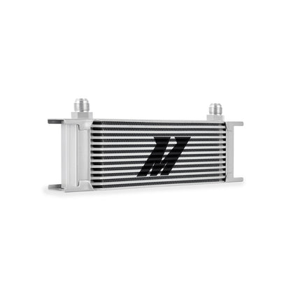 Mishimoto Universal Thermostatic Oil Cooler Kit 13-Row Silver - Part Number MMOC-U13TSL