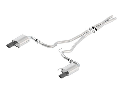 Borla Atak S Cat-Back Exhaust System for 2015-2017 Ford Mustang GT 5.0L V8 with Black Chrome Finish