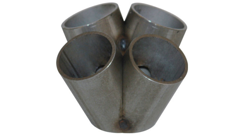 Vibrant 4 Into 1 Stainless Steel Turbo Manifold Merge Collector for T3 T4 - 3-inch Height, 1.875-inch Pipe OD