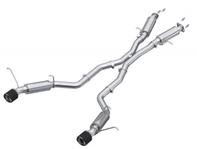 MBRP Armor Pro Series Cat Back Exhaust System for Jeep Grand Cherokee 2012-2021 with Dual Rear Exit and Carbon Fiber Tips