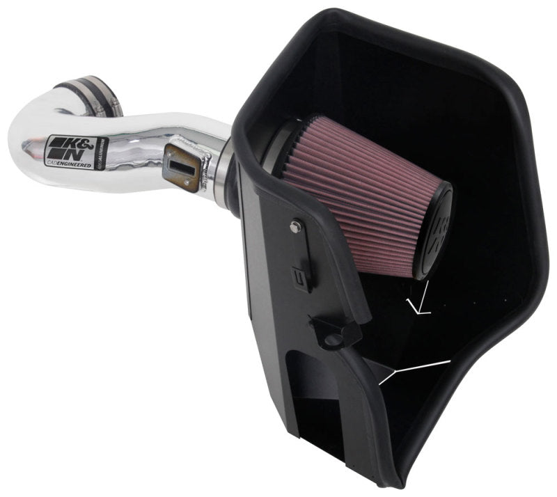 K&N Engineering 77-3110KP Performance Cold Air Intake System for Chevrolet Silverado 1500 and GMC Sierra 1500 V8-5.3/6.2L