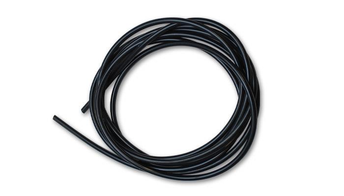 Vibrant 1/4 inch Silicone Vacuum Hose - Black, 25 ft. Bulk Pack