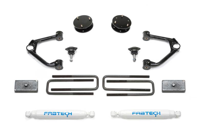 Fabtech K1126 Budget Lift System with Performance Shocks for 2019-2020 Chevrolet Silverado 1500 and GMC Sierra 1500