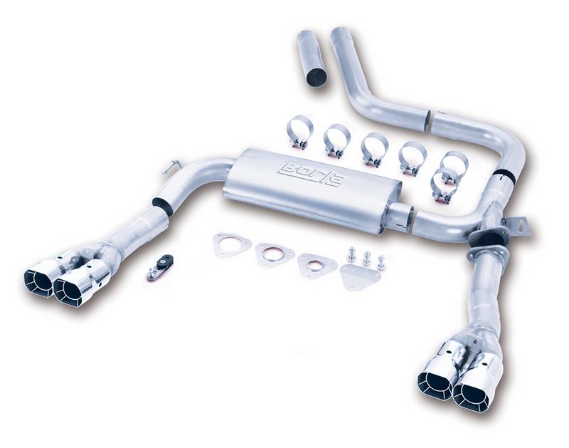 Borla 14780 S-Type Cat-Back Exhaust System for 1998-2002 Chevrolet Camaro SS, Z28, Pontiac Firebird & Trans-Am with 5.7L V8