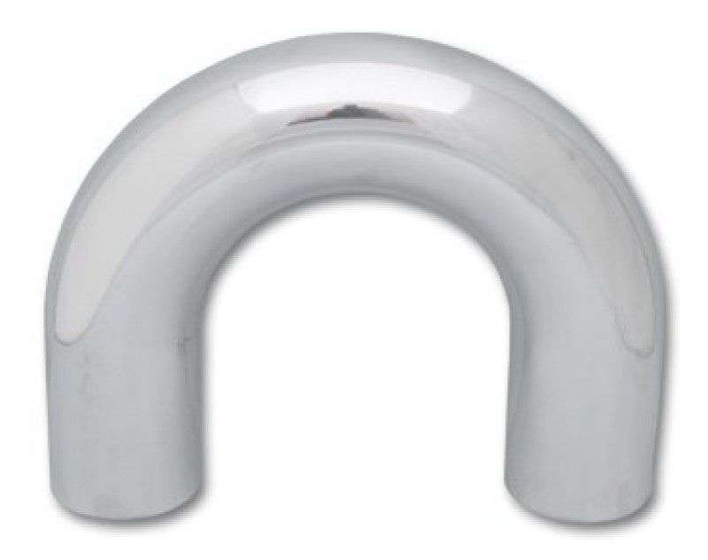 Vibrant 4-inch OD Universal Aluminum Tubing with 180-Degree Bend - Polished Finish