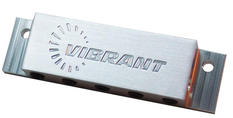 Vibrant Aluminum Vacuum Manifold with 6 Ports – Black Finish, Part #2691