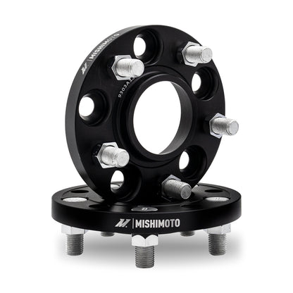 Mishimoto 5x114.3 15mm Wheel Spacers with M12 Studs for Subaru Legacy, Outback, and WRX - Black