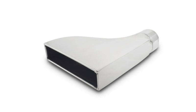 Vibrant 7.75-inch x 1.875-inch Rectangular Stainless Steel Exhaust Tip - Camaro Style, Weld-On, Mirror Finish