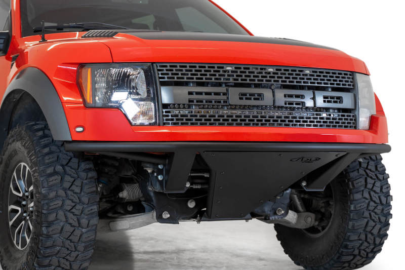 Addictive Desert Designs F01806NA0103 Pro V2 Front Bumper for Ford Raptor (2010-2014) – Frame Cut, Hammer Black with Satin Black Panels