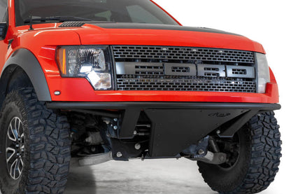 Addictive Desert Designs F01806NA0103 Pro V2 Front Bumper for Ford Raptor (2010-2014) – Frame Cut, Hammer Black with Satin Black Panels