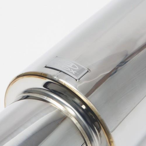 BLOX Racing 60.5mm Street Muffler with Angled Tip for Enhanced Performance