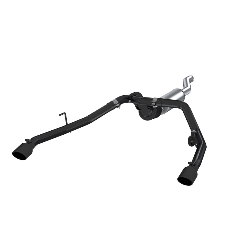 MBRP Armor BLK Series 2.5-inch Dual Rear Exit Cat Back Exhaust System for Jeep Gladiator 2020-2021
