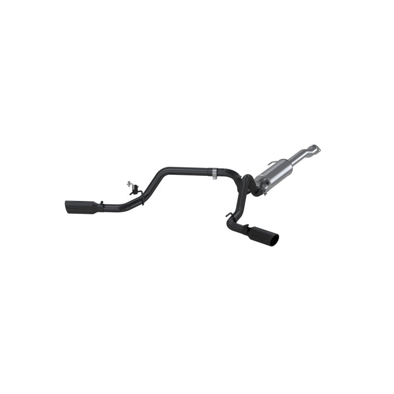 MBRP Armor BLK Series 3-Inch Cat Back Dual Split Side Exhaust System for 2016-2017 Toyota Tacoma