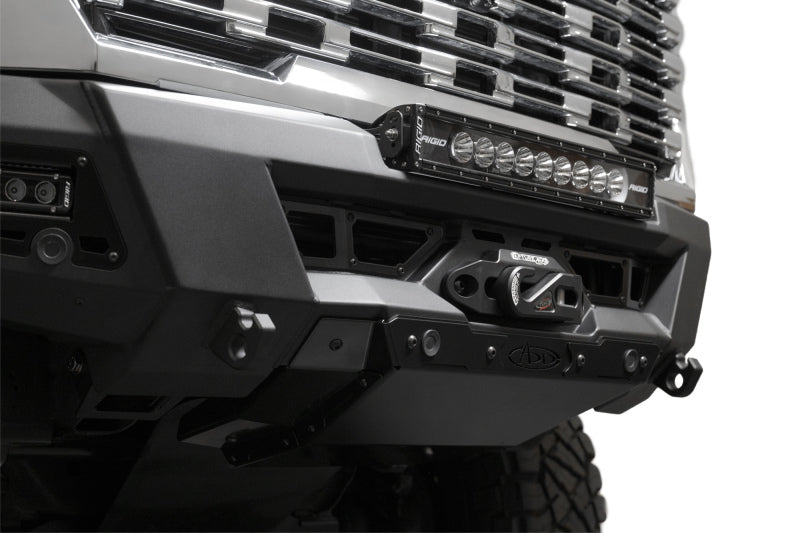 Addictive Desert Designs Phantom Front Bumper with Winch for 2024-2025 GMC Sierra 2500/3500 HD - Hammer Black
