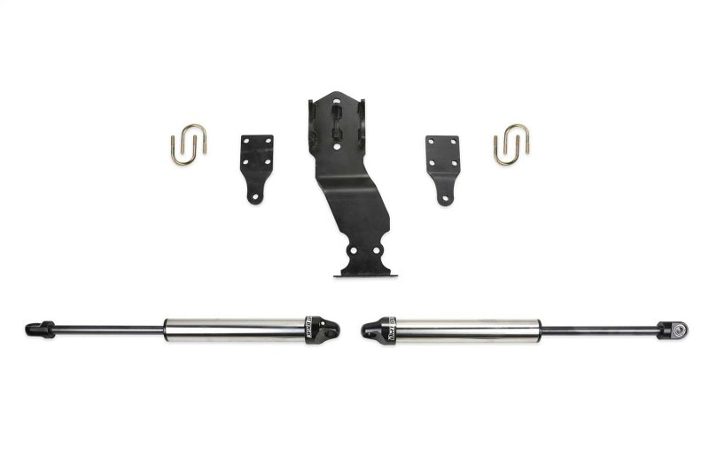 Fabtech 19-20 Ford F450/F550 4WD Dual Steering Stabilizer System with 2.25-inch Shocks