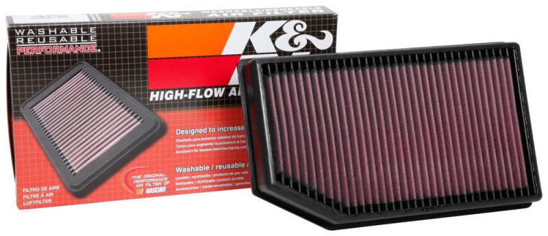 K&N Engineering 33-5076 High-Flow Drop-In Air Filter for 2018-2019 Jeep Wrangler JL 2.0L & 3.6L