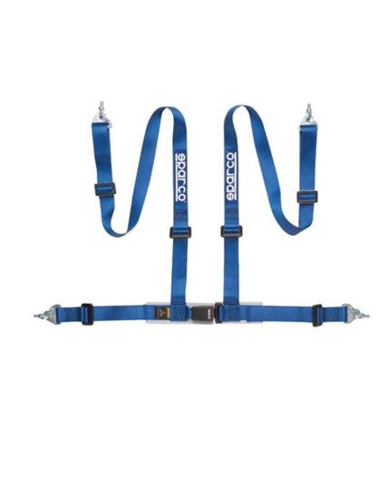 Sparco 04604BM1AZ 2-Inch Blue 4-Point Snap-In Racing Seat Belt