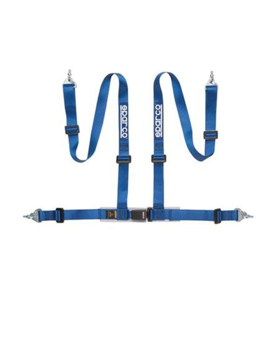 Sparco 04604BM1AZ 2-Inch Blue 4-Point Snap-In Racing Seat Belt