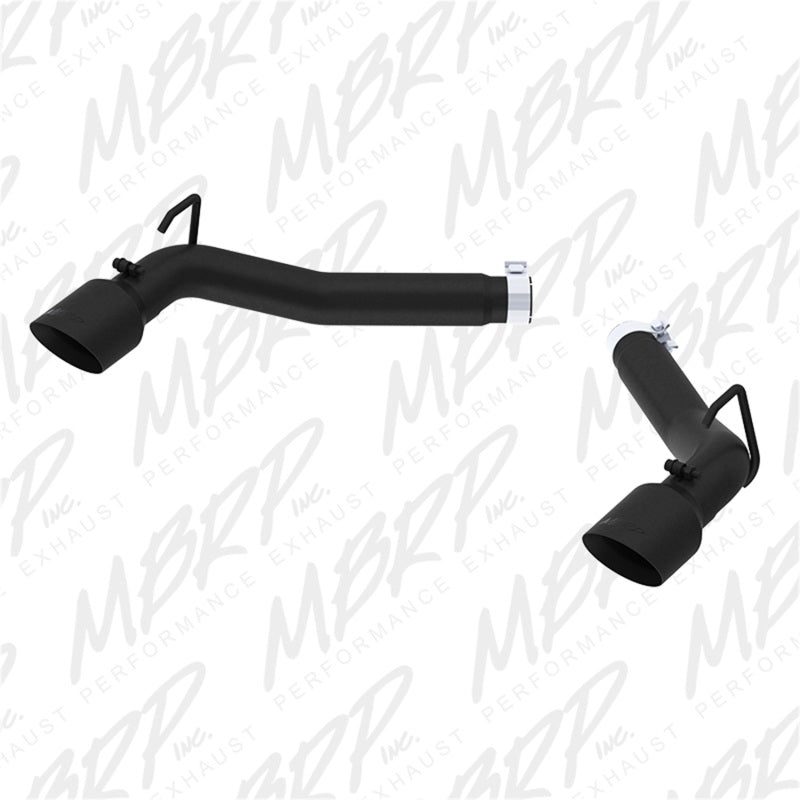 MBRP Armor BLK Series 3-Inch Black Coated Axle Back Exhaust System for Chevrolet Camaro 2010-2015