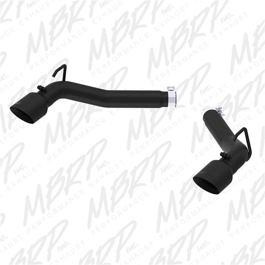 MBRP Armor BLK Series 3-Inch Black Coated Axle Back Exhaust System for Chevrolet Camaro 2010-2015