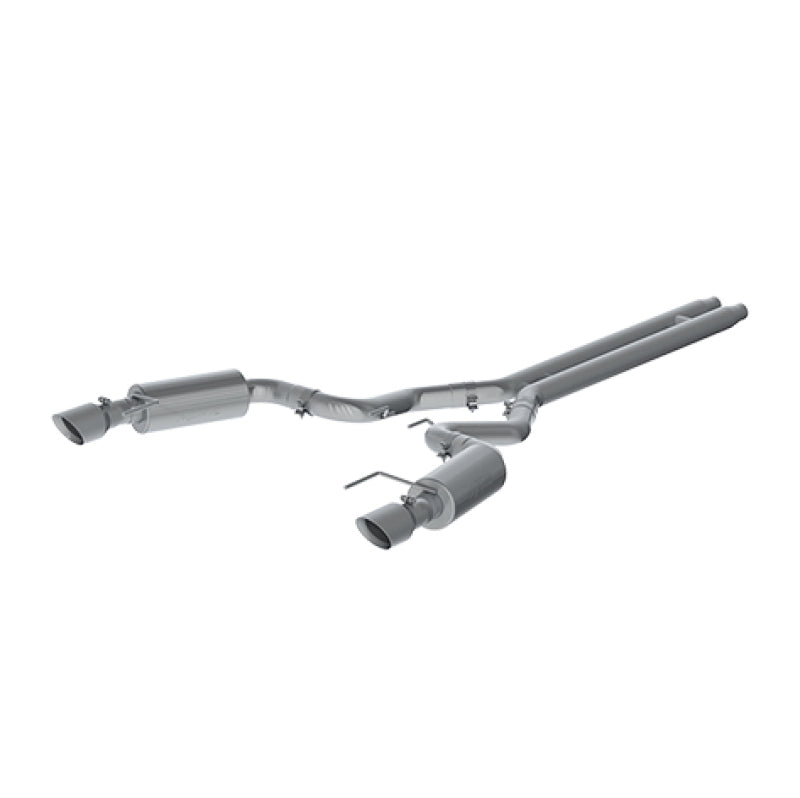 MBRP Armor Plus Series 15 Ford Mustang GT 5.0 Convertible T409 Stainless Steel 3-Inch Cat Back Exhaust System with Dual Split Rear Exit