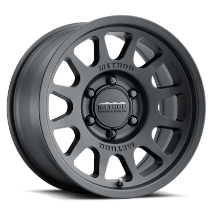 Method MR703 17x7.5 Inch Matte Black Off-Road Wheel with +50mm Offset and 6x130 Bolt Pattern