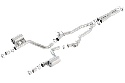 Borla ATAK Cat-Back Exhaust System for Dodge Challenger SRT Hellcat 6.2L V8 (2015-2023) with Valve Simulators