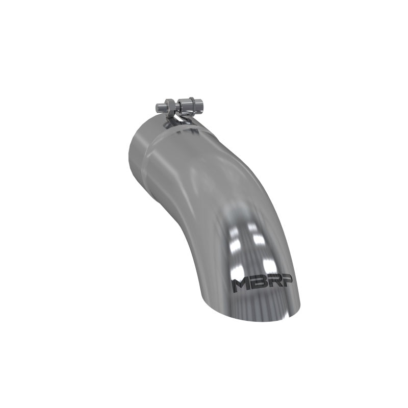 MBRP Universal Exhaust Tip 3.5 Inch Diameter Turn Down Polished T304 Stainless Steel