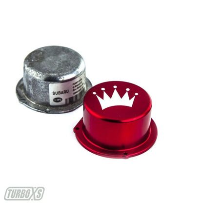 Turbo XS Billet Aluminum Vacuum Pump Cover for 2015-2016 Subaru WRX - Red