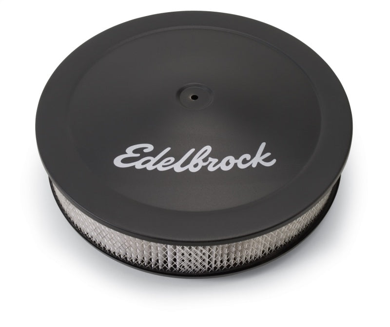 Edelbrock Part 1223 Pro-Flo Series 14-Inch Round Chrome Air Cleaner for Holley and Carter AFB Carburetors
