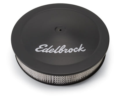 Edelbrock Part 1223 Pro-Flo Series 14-Inch Round Chrome Air Cleaner for Holley and Carter AFB Carburetors