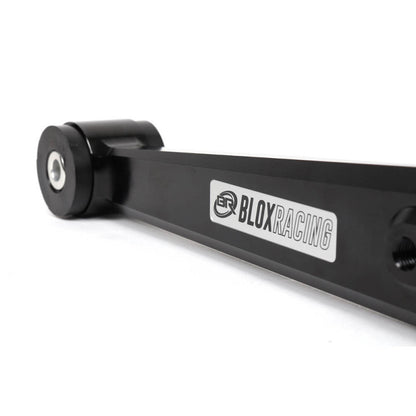 BLOX Racing V2 Billet Rear Lower Control Arms with Poly Bushings for 1996-2000 Honda Civic - Black