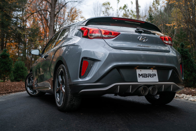 MBRP Armor Pro Series Cat Back Exhaust System for Hyundai Veloster Turbo - T304 Stainless Steel with Carbon Fiber Tips (Part S47053CF)