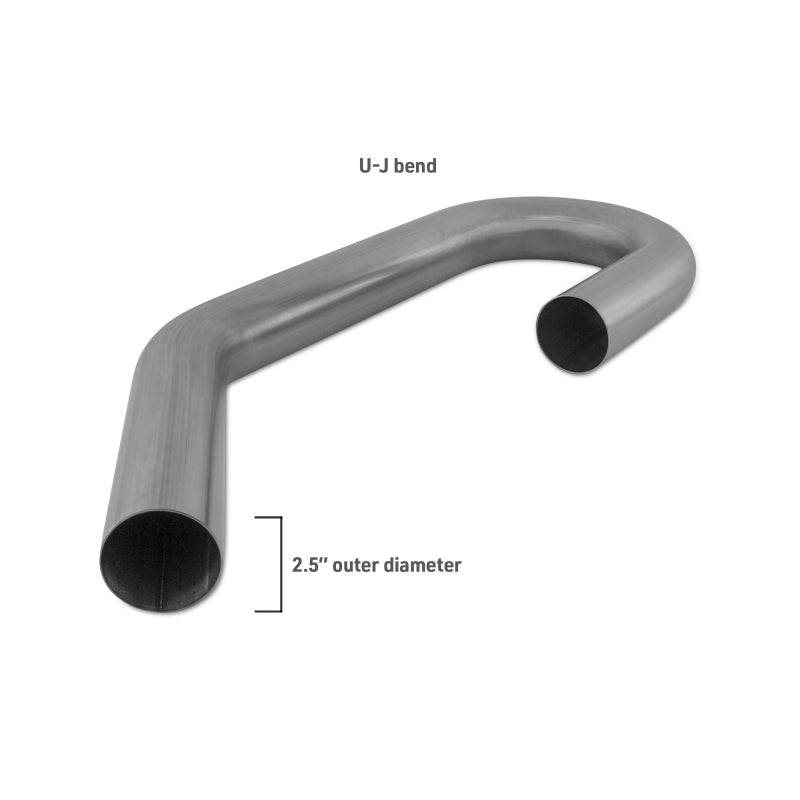 Mishimoto Universal 304 Stainless Steel Exhaust Tubing 2.5-inch U-J Bend